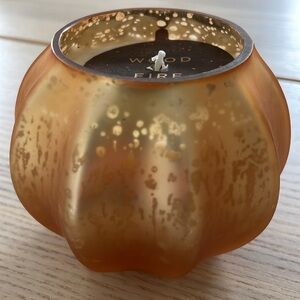 ILLUME Woodfire Mercury Glass Pumpkin Candle